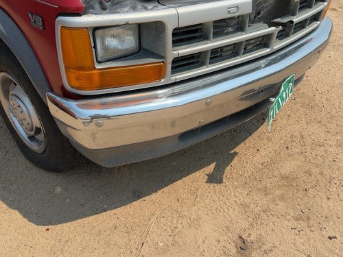 1991-1996 Dodge Dakota Front Bumper With Brackets Assembly Oem Red 04482850