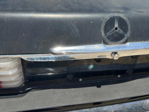 1980 Mercedes 450SL 107 License Plate Trim Surround Panel OEM Tail Trunk Finish