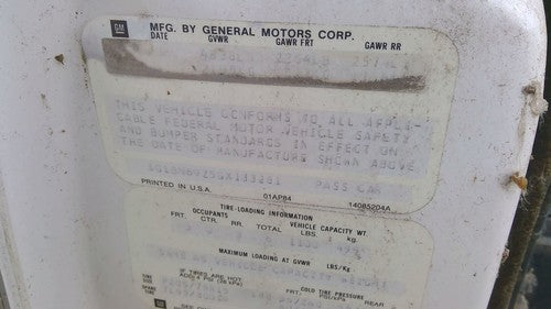 1982-1990 Chevy Caprice Starter Motor Oem 4.3L 10496871