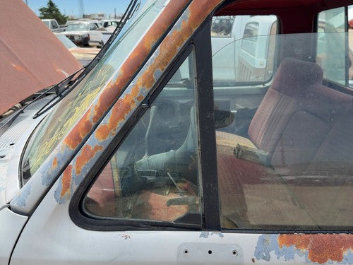 80-91 Ford F150 Driver Left Front Vent Window Small Door Glass With Frame Oem