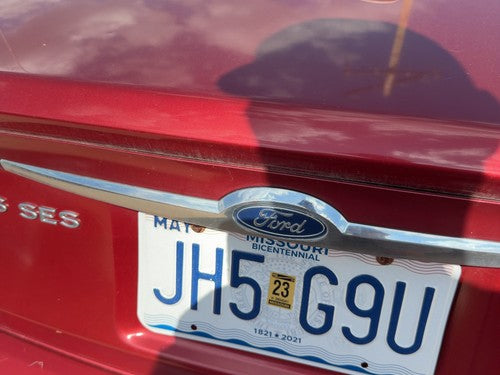00-03 Ford Taurus License Plate Trim Surround Panel Oem Tail Trunk Finish Red