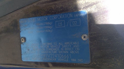 1999-2006 Suzuki Grand Vitara Engine Cover Top Plastic Shield Oem 2.7L Xl-7