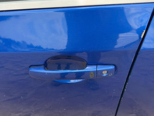 07-12 Sentra Driver Left Front Outside Door Handle Conventional Ignition Blue B1