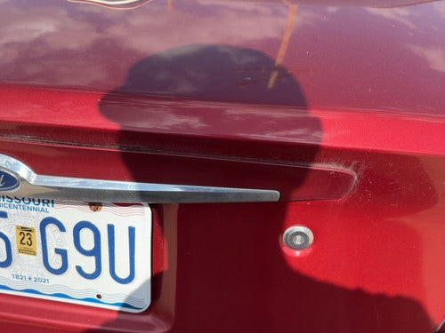 00-03 Ford Taurus License Plate Trim Surround Panel Oem Tail Trunk Finish Red
