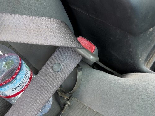 11-12 Sentra Passenger Right Front Seat Belt Buckle Receiver Cloth Charcoal X