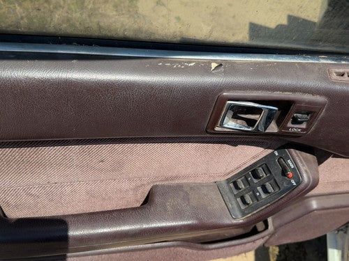 1989 Honda Accord Lx Driver Left Front Door Trim Panel With Master Switch Maroon
