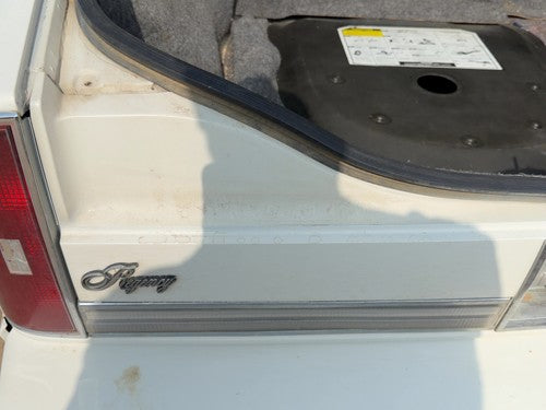 85-90 98 License Plate Trim Surround Panel Oem Tail Trunk Finish White