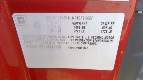 99-05 Pontiac Grand Am Ac Compressor Air Conditioner Pump Assembly Oem 89018903