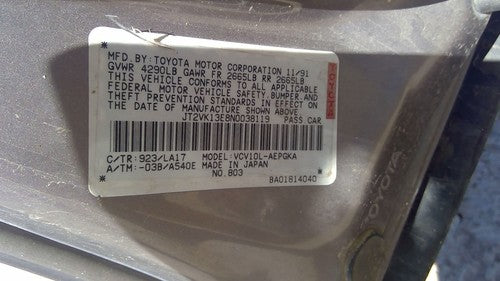 1992 Toyota Camry Engine Oil Dipstick With Tube Oem 3.0L