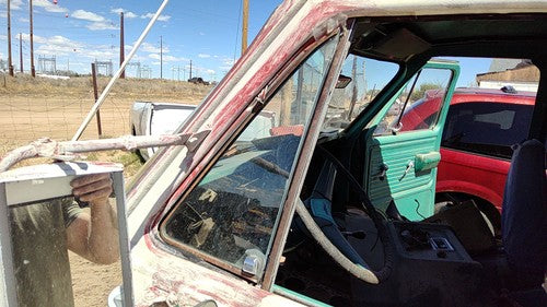 71-79 Van G20 Driver Left Front Vent Window Small Door Glass With Frame Oem