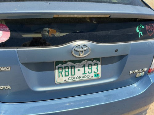05 Toyota Prius License Plate Trim Surround Panel Oem Tail Trunk Finish Blue 8S2