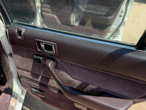 88-89 Accord Lx Passenger Right Rear Door Trim Panel With Switches Back Maroon