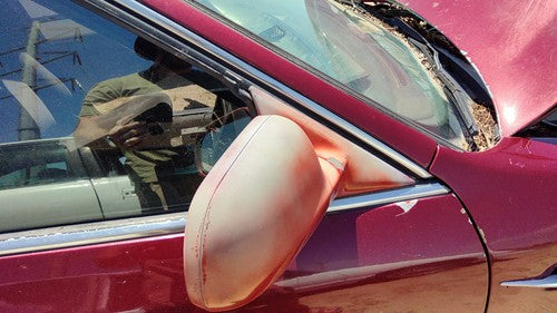 1994-1997 Honda Accord Passenger Right Side Mirror Door Mounted Oem Red 5160262