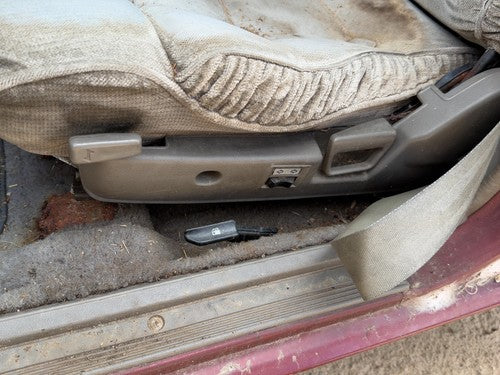 85-88 Nissan Maxima Driver Left Side Power Seat Switch With Trim Panel Oem Gray
