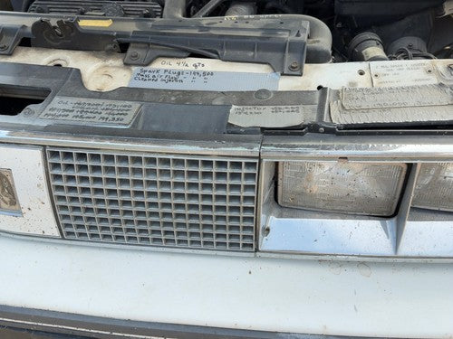 1985-1986 Oldsmobile 98 Complete Header Panel Assembly Oem White 22527190