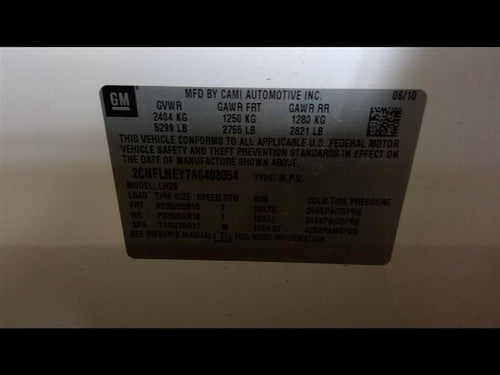 2010 Chevy Equinox Speedometer Cluster Instrument Gauges Panel Oem Dash 20919738