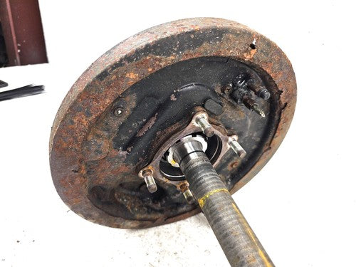 87-95 Pathfinder Driver Left Rear Axle Shaft With Complete Brake Backing Plate