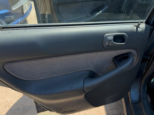 1996-1998 Honda Civic Driver Left Rear Door Trim Panel With Switches Back Gray F