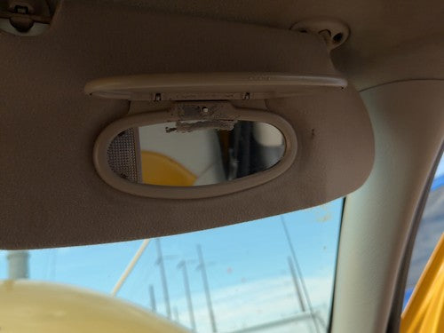 2002 Chrysler Pt Cruiser Passenger Right Sun Visor Oem Taupe/Beige Fl 0Tf86Mf1Af