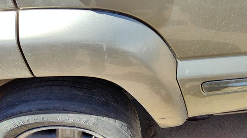 02-04 Liberty Passenger Right Rear Wheel Flare Moulding From Door Back Khaki Pjc