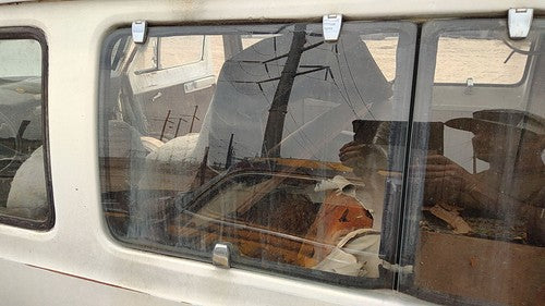 1971-1977 Dodge Van B200 Driver Left Rear Quarter Glass Back Side Window Oem