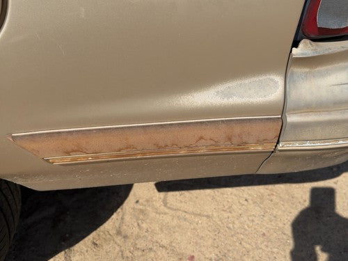 93 Century Driver Left Rear Moulding On Quarter Panel 4-Door Sedan Special Gold