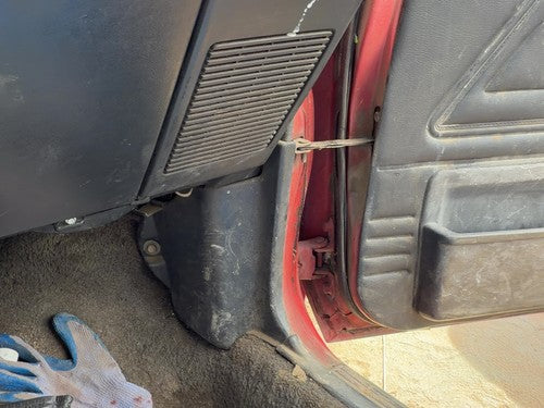 1987-1988 Toyota FX Passenger Right Lower Kick Trim Panel OEM Gray