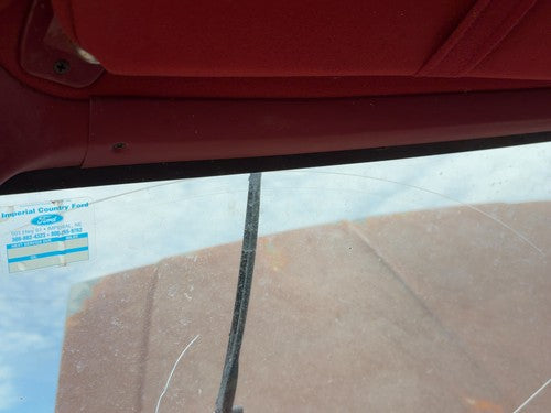1987-1991 Ford F150 Pickup Upper Windshield Header Trim Panel OEM Red