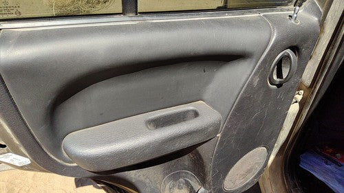 02-04 Jeep Liberty Driver Left Rear Door Trim Panel With Switches Back Gray Dv