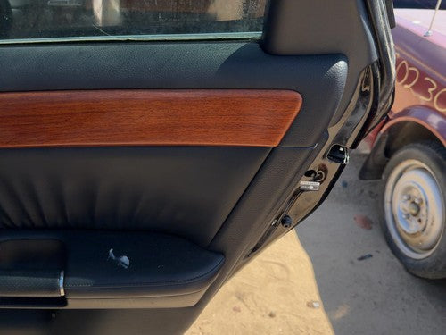 06-07 M35X Passenger Right Rear Door Trim Panel With Switches Back Wood Graphite