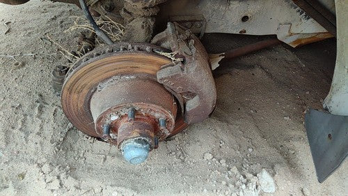 73-80 Van B200 Driver Left Front Spindle Steering Knuckle With Wheel Hub Oem