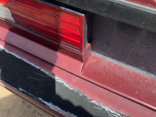 86-88 Maxima License Plate Trim Surround Panel Oem Tail Trunk Finish Sdn Red