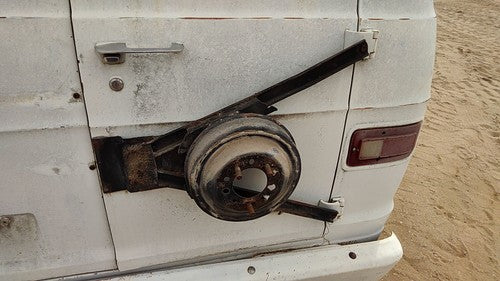 1974 Dodge Van B200 Spare Tire Winch Carrier Mount Bracket Assembly Complete Oem