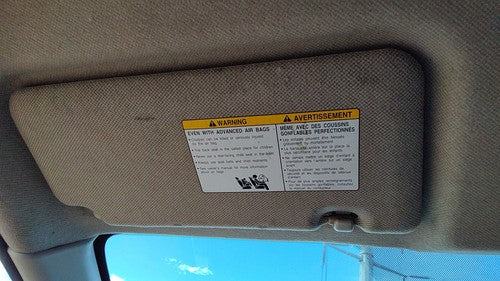 2007-2011 Nissan Versa Driver Left Sun Visor Oem Charcoal G 96401Em11A