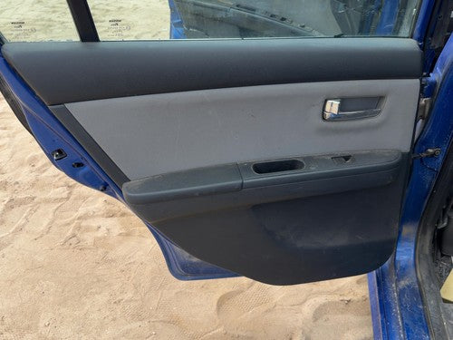 11-12 Sentra Driver Left Rear Door Trim Panel With Switches Back Charcoal X