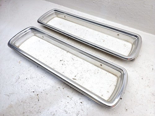 1964 Ford Thunderbird Coupe Pair Chrome Tail Light Trim Bezel Surround Oem