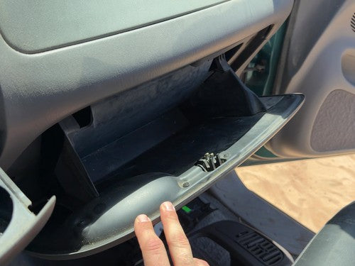 1997-2003 Ford F150 Glove Box Assembly Complete Door With Latch Oem Gray F2
