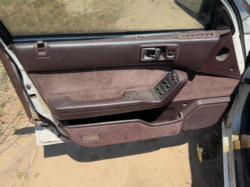 1989 Honda Accord Lx Driver Left Front Door Trim Panel With Master Switch Maroon