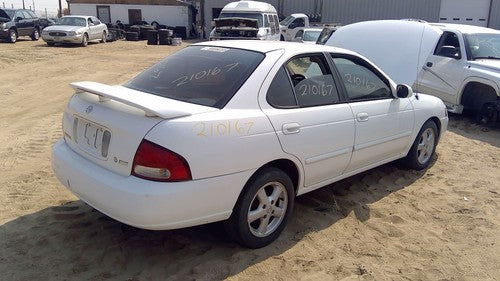 00-03 Sentra Passenger Right Rear Moulding On Door Back Trim Strip White Qm1