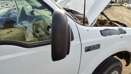 00-07 F250 Super Duty Passenger Right Manual Side Mirror Door Mounted Oem White