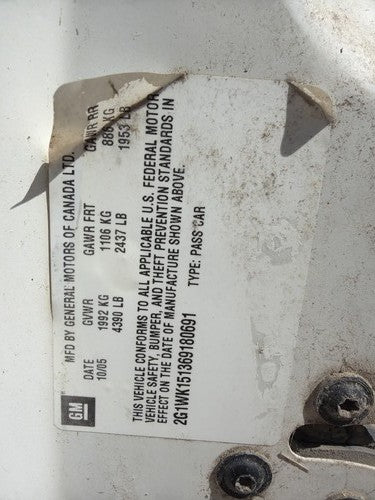 2006-2007 Chevy Monte Carlo Driver Left Head Light Oem Front Lamp 25958359