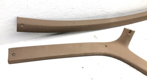 1987-1991 Ford F150 A Pillar Trim Panel Pair Set Left Right Tan Oem