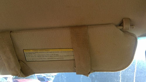1985-1997 Chevy Astro Driver Left Sun Visor Oem Tan