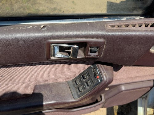 1989 Honda Accord Lx Driver Left Front Door Trim Panel With Master Switch Maroon