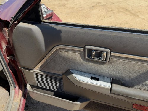 87 Maxima Passenger Right Front Door Trim Panel With Switches 4 Door Sedan Gray