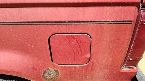 1984-1990 Ford Bronco 2 Fuel Tank Door With Hinge Gas Lid Oem Filler Red