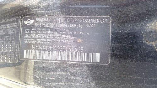 2002-2006 Bmw Mini Cooper Complete Sun Roof Assembly Oem 54107053424