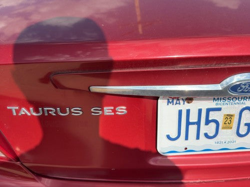 00-03 Ford Taurus License Plate Trim Surround Panel Oem Tail Trunk Finish Red