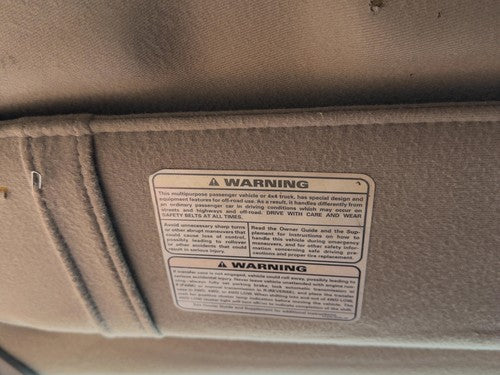 1995-1997 Ford Ranger Driver Left Sun Visor Oem Gray G2