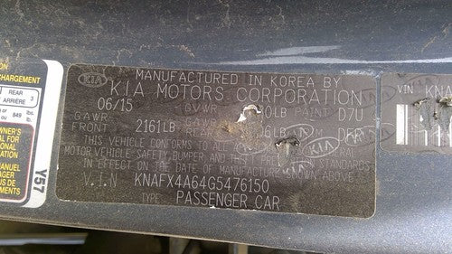 2016 Kia Forte Wiring Harness For Engine Oem 1.8L